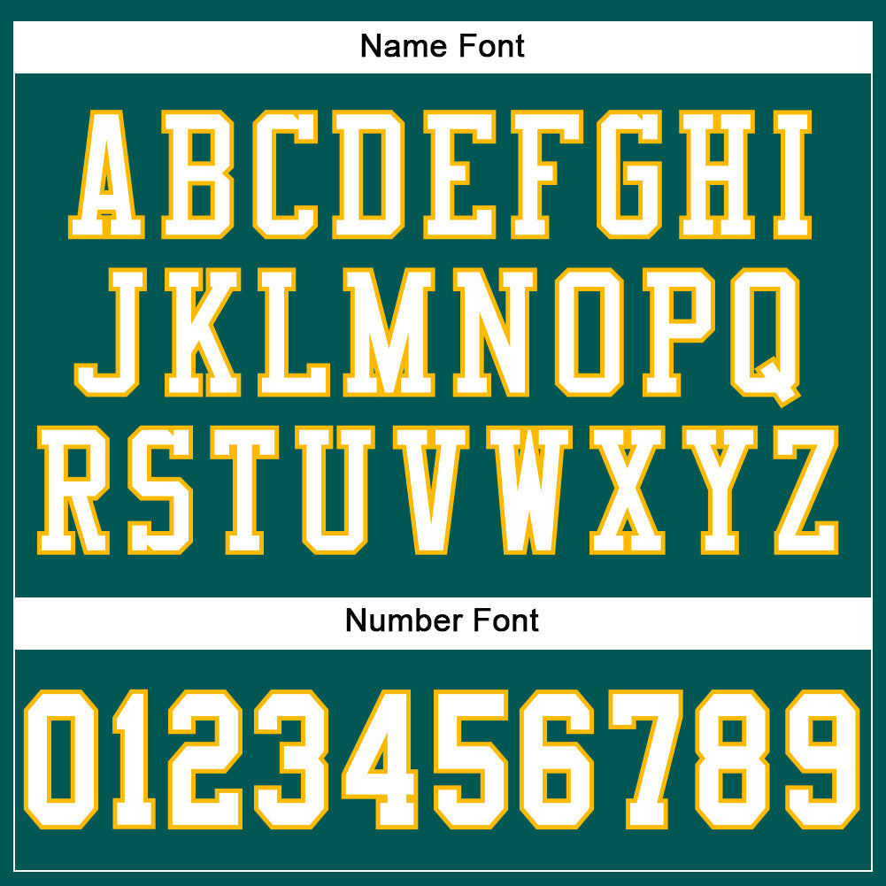 Custom Midnight Green White-Gold Mesh Authentic Football Jersey view 4