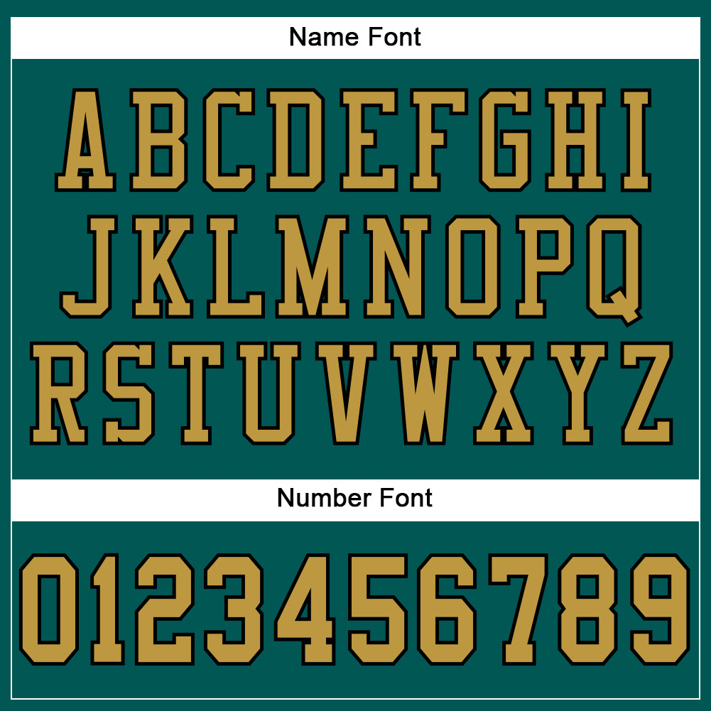 Custom Midnight Green Old Gold-Black Mesh Authentic Football Jersey view 4