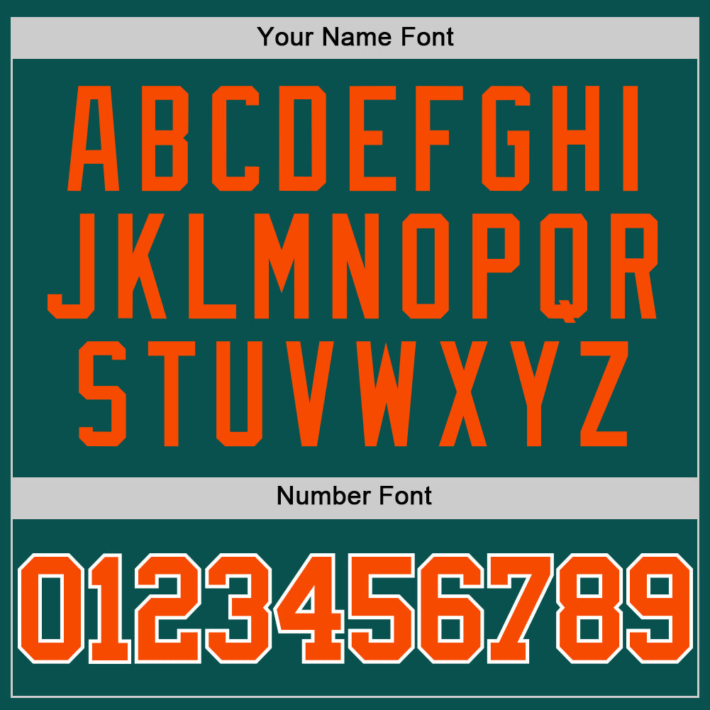 Custom Midnight Green Orange-White Authentic Basketball Jersey view 4