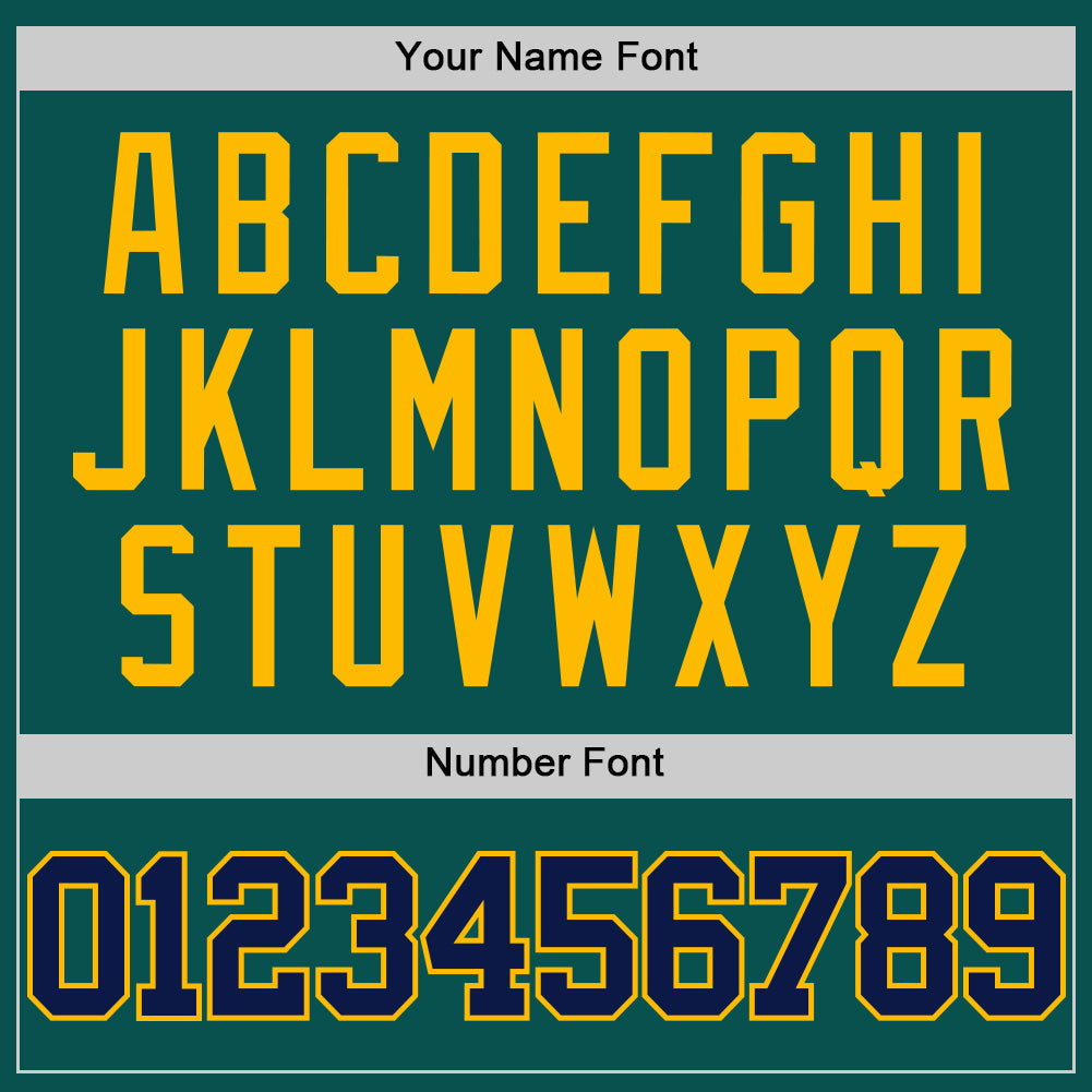 Custom Midnight Green Navy-Gold Authentic Basketball Jersey view 4