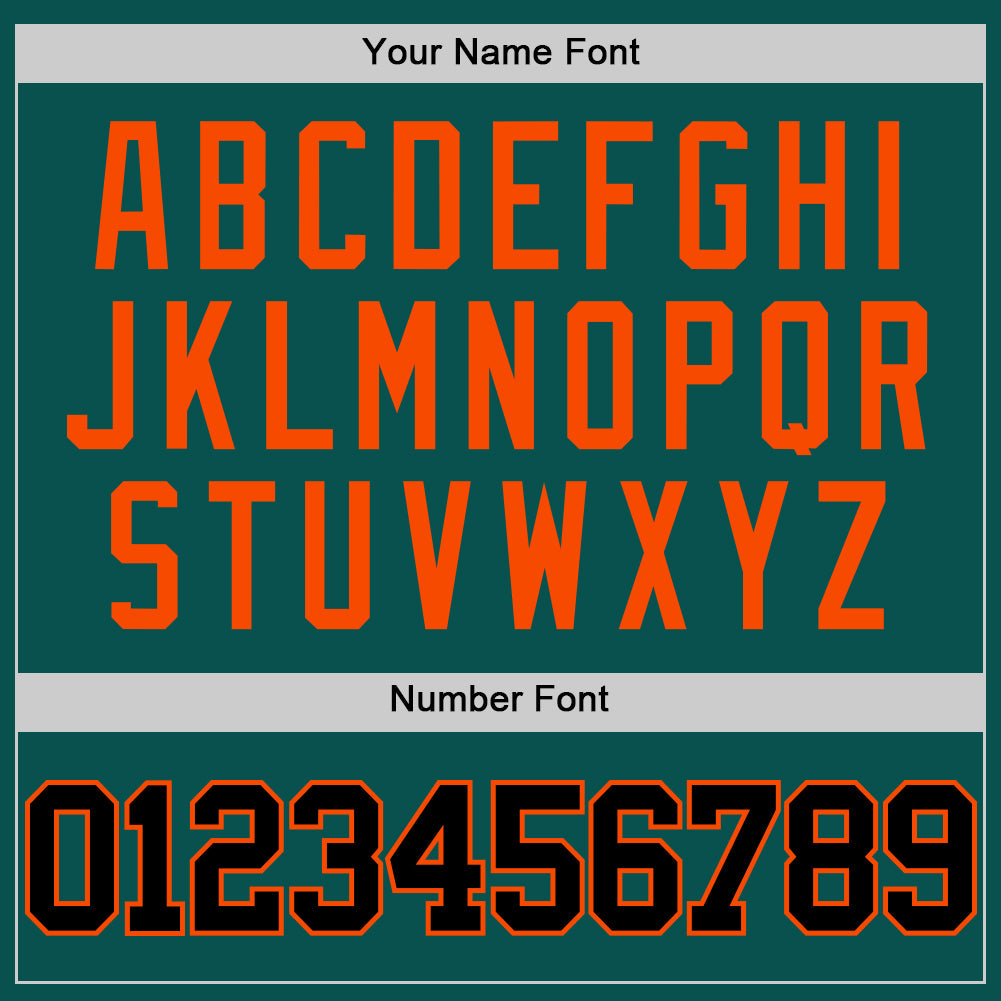 Custom Midnight Green Black-Orange Authentic Basketball Jersey view 4