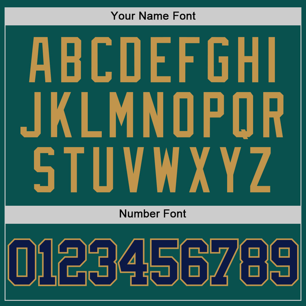Custom Midnight Green Navy-Old Gold Authentic Basketball Jersey view 4