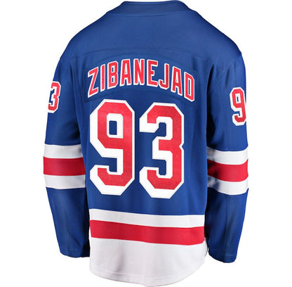 NY.Rangers #93 Mika Zibanejad Fanatics Branded Premier Breakaway Player Jersey Blue Stitched American Hockey Jerseys - Main View