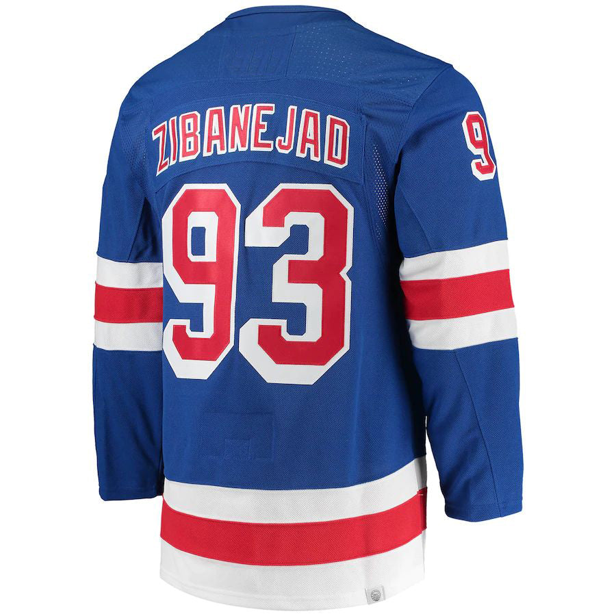 NY.Rangers #93 Mika Zibanejad Home Primegreen Authentic Pro Player Jersey Blue Stitched American Hockey Jerseys - Main View