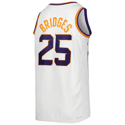 P.Suns #25 Mikal Bridges Unisex 2022-23 Swingman Jersey White Association Edition Stitched American Basketball Jersey - Main View