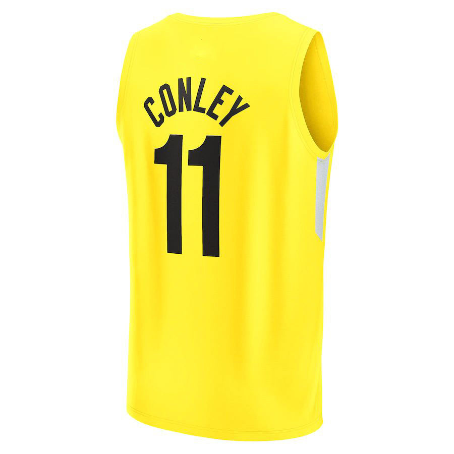 U.Jazz #11 Mike Conley Fanatics Branded 2022-23 Fast Break Replica Jersey Icon Edition Yellow Stitched American Basketball Jersey - Main View