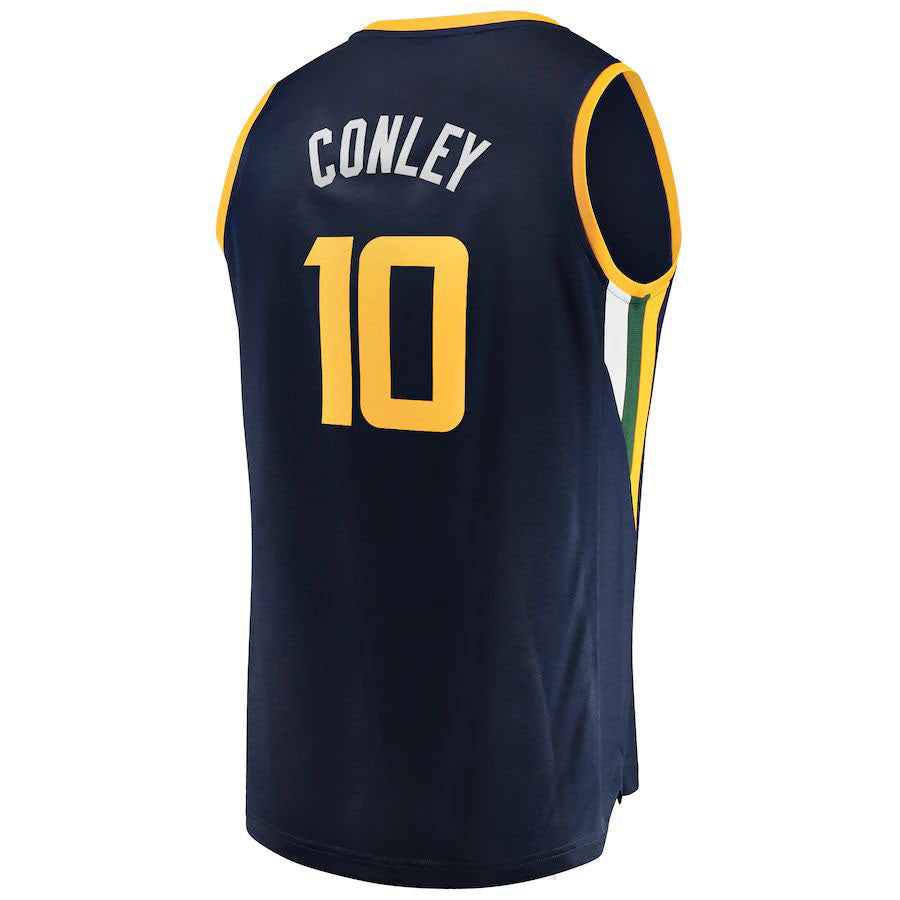 U.Jazz #10 Mike Conley Fanatics Branded Fast Break Replica Player Jersey Navy Icon Edition Stitched American Basketball Jersey - Main View