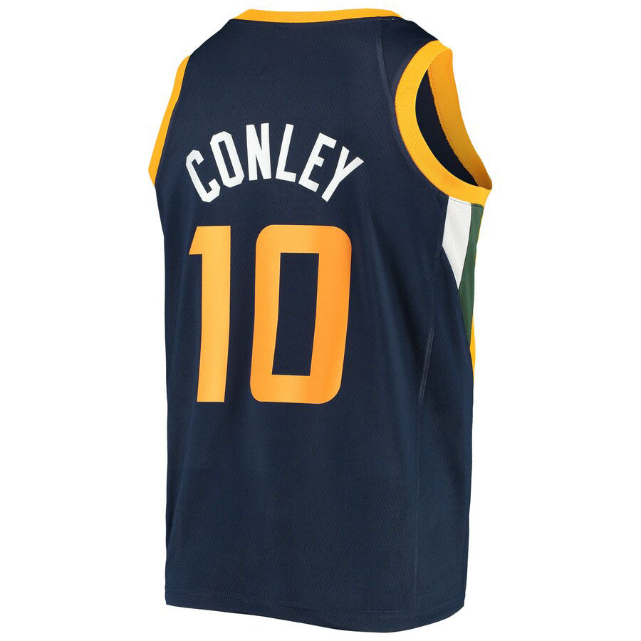 U.Jazz #10 Mike Conley Swingman Jersey Navy Icon Edition Stitched American Basketball Jersey - Main View