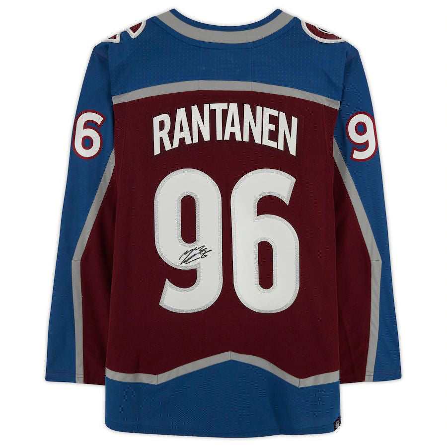 C.Avalanche #96 Mikko Rantanen Fanatics Authentic Autographed Jersey Burgundy Stitched American Hockey Jerseys - Main View