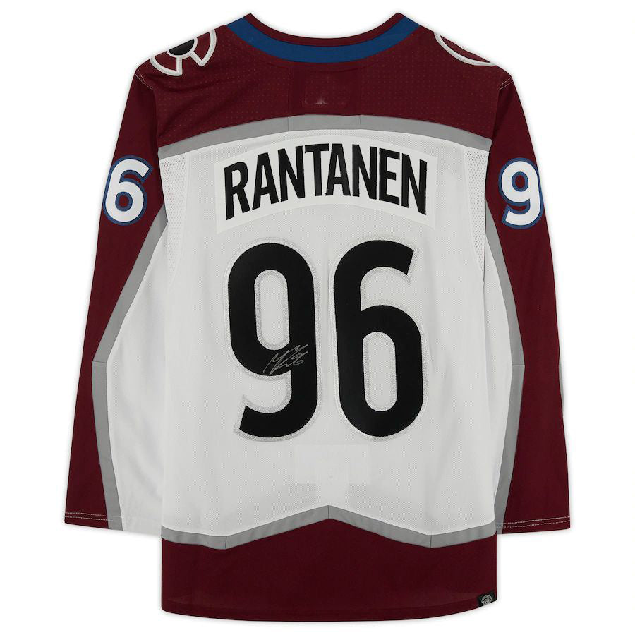 C.Avalanche #96 Mikko Rantanen Fanatics Authentic Autographed  Burgundy Stitched American Hockey Jerseys - Main View
