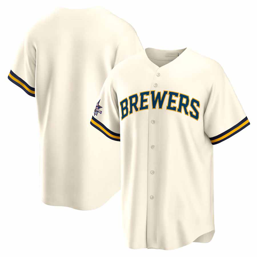 Milwaukee Brewers 2025 All-Star Game Home Replica Jersey - Cream Stitched Baseball Jersey - Main View