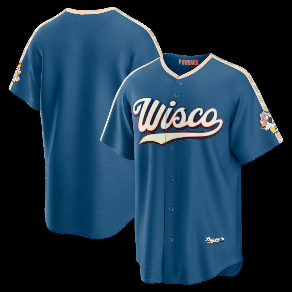 Milwaukee Brewers Mineral Blue 2026 City Connect Stadium Stitched Baseball Jersey - Main View