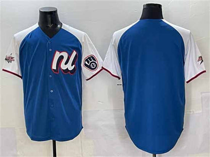 Milwaukee Brewers National League Blank Blue Alternate 2025 All-Star Edition Limited Stitched Baseball Jersey - Main View