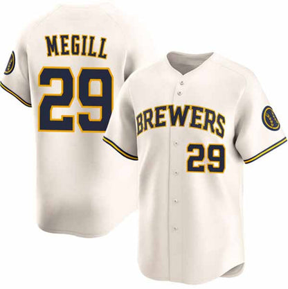 Milwaukee Brewers #29 Trevor Megill Cream 2025 Limited Stitched Baseball Jersey - Main View