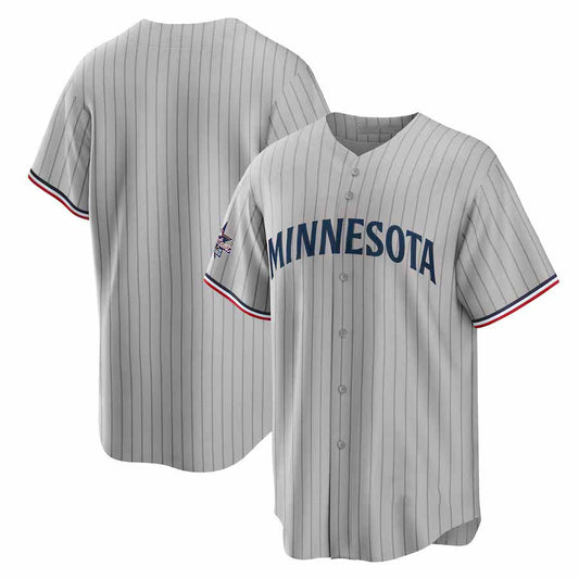 Minnesota Twins 2025 All-Star Game Away Replica Jersey - Gray Stitched Baseball Jersey - Main View