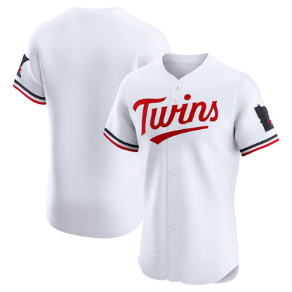 Minnesota Twins Home Elite Jersey - White Stitched Baseball Jersey - Main View