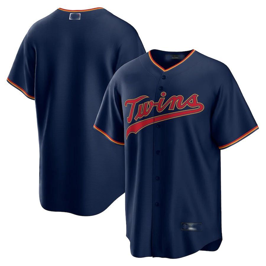Minnesota Twins Navy Alternate Replica Team Jersey Baseball Jerseys - Main View
