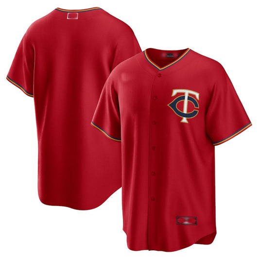 Minnesota Twins Red Alternate Replica Team Jersey Baseball Jerseys - Main View