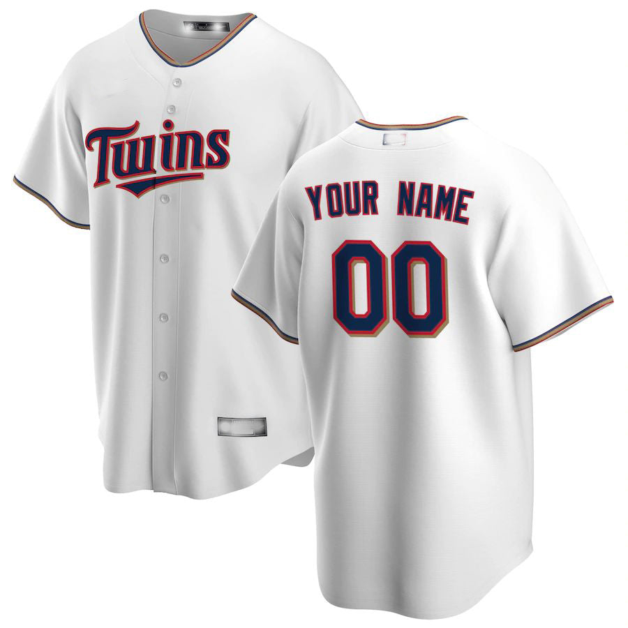 Baseball Jerseys Custom Minnesota Twins White Home Replica Custom Jersey - Main View