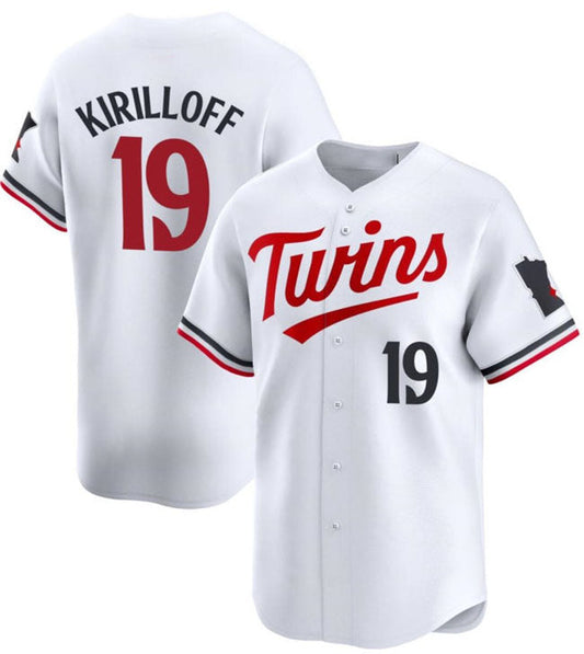 Minnesota Twins #19 Alex Kirilloff White 2024 Home Limited Stitched Baseball Jersey - Main View