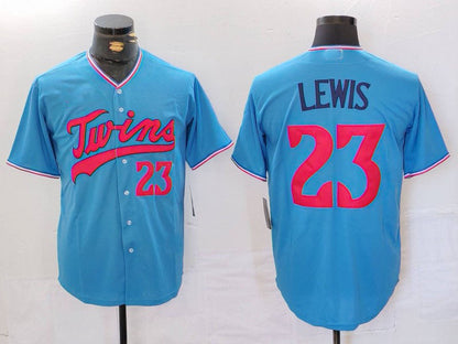 Minnesota Twins #23 Royce Lewis Blue Cool Base Stitched Baseball Jersey - Main View