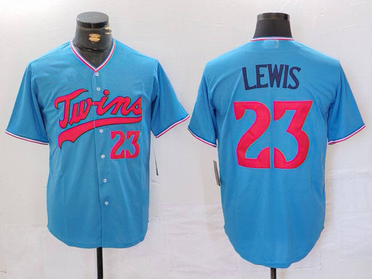 Minnesota Twins #23 Royce Lewis Blue Cool Base Stitched Baseball Jersey - Main View