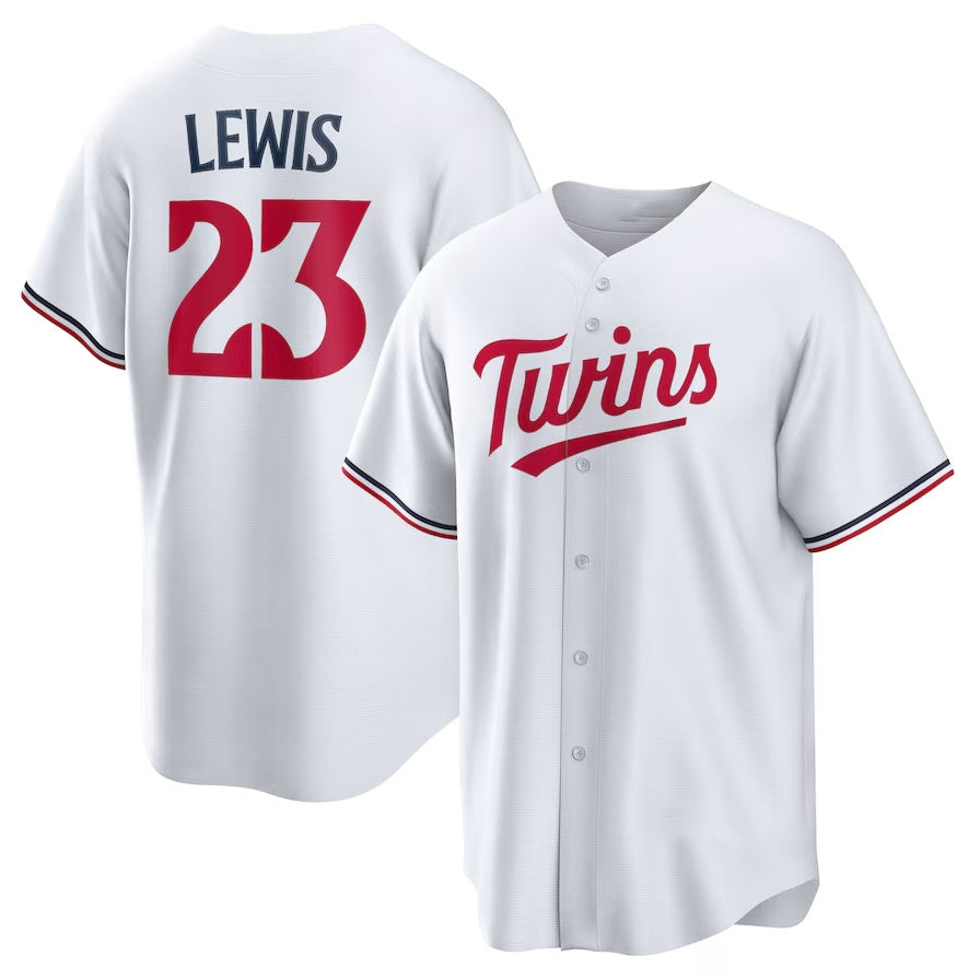 Minnesota Twins #23 Royce Lewis Replica Player Jersey - White Stitched Baseball Jersey - Main View