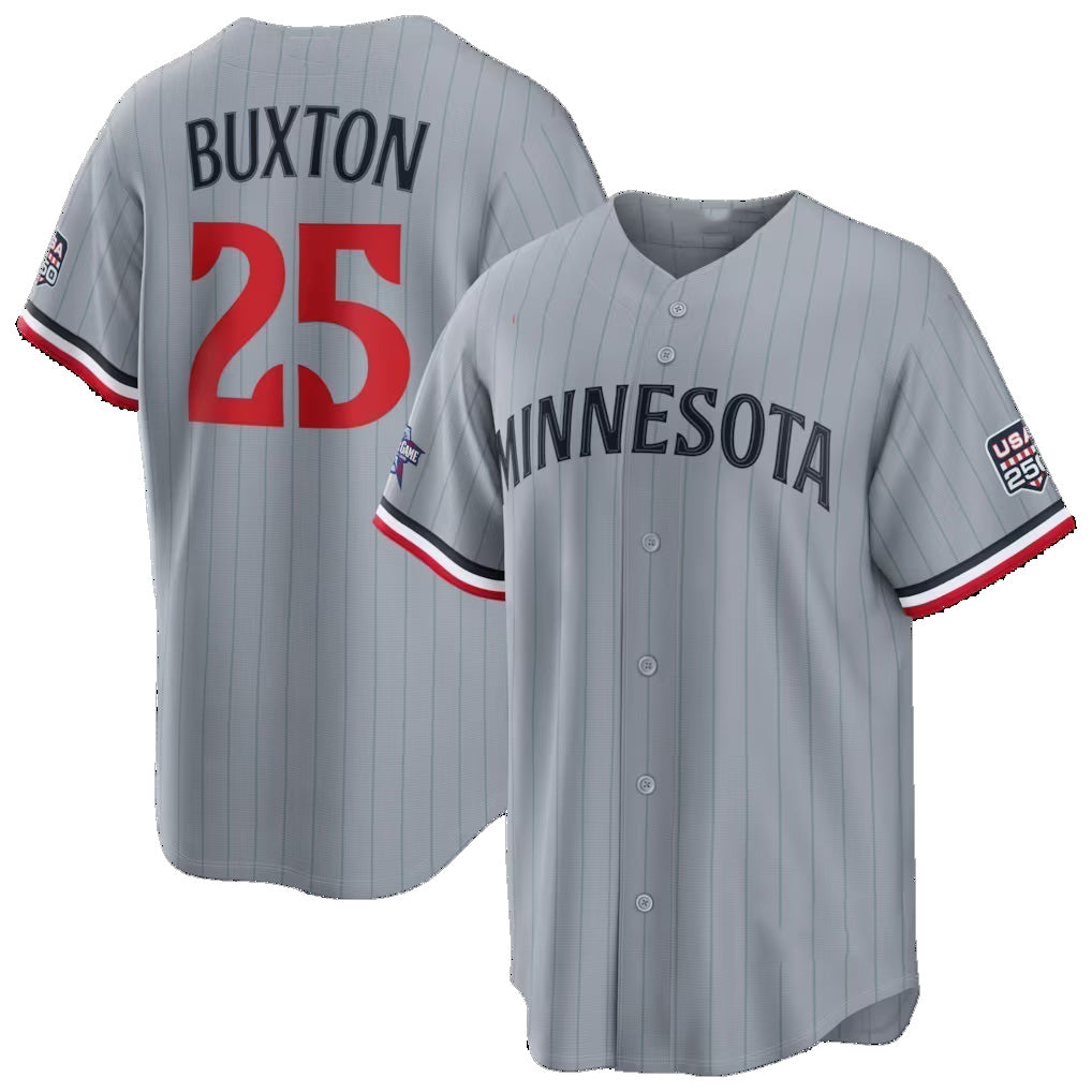 Minnesota Twins #25 Byron Buxton 2026 All-Star Game Gray Replica Baseball Jersey - Main View