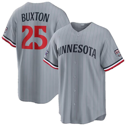 Minnesota Twins #25 Byron Buxton 2026 All-Star Game Gray Replica Baseball Jersey - Main View