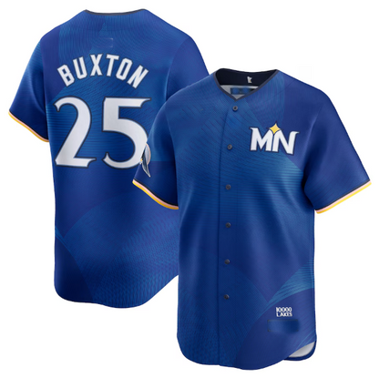 Minnesota Twins #25 Byron Buxton Royal 2024 City Connect Limited Baseball Jersey - Main View