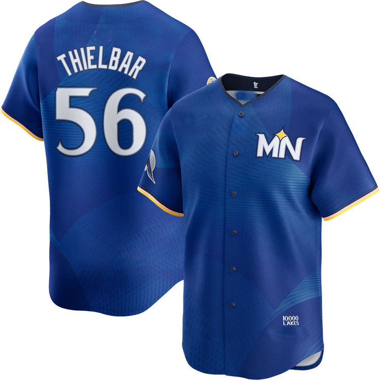 Minnesota Twins #56 Caleb Thielbar City Connect Limited Baseball Jersey - Main View