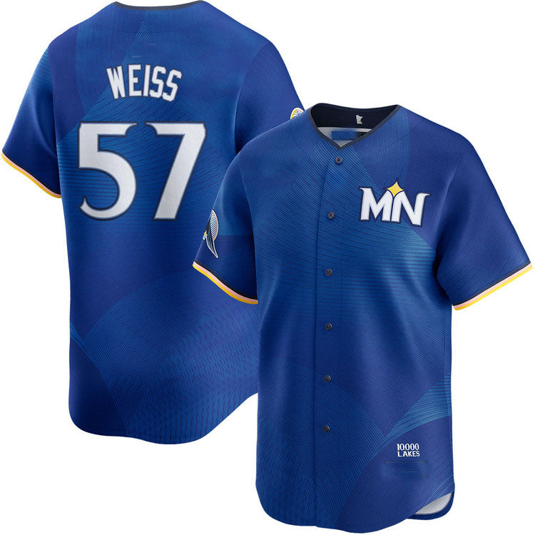 Minnesota Twins #57 Zack Weiss City Connect Limited Baseball Jersey - Main View