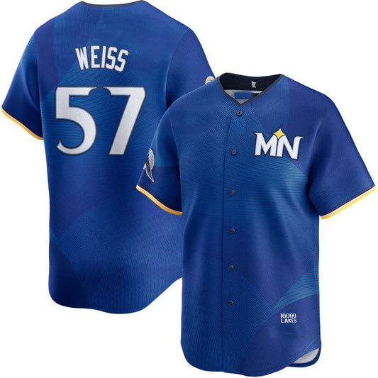 Minnesota Twins #57 Zack Weiss City Connect Limited Baseball Jersey - Main View
