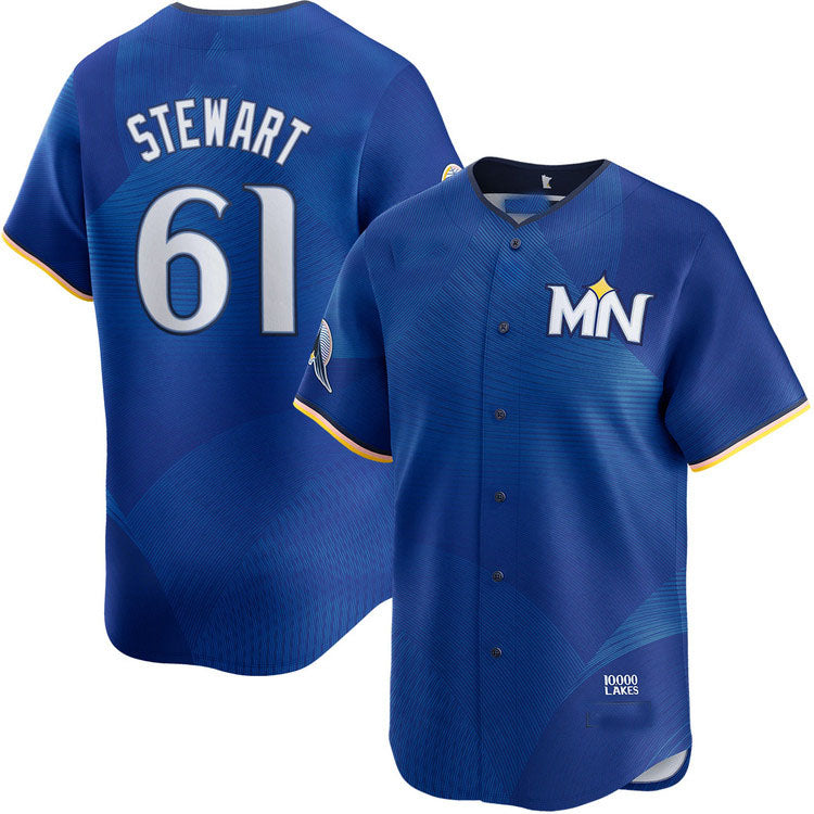 Minnesota Twins #61 Brock Stewart City Connect Limited Baseball Jersey - Main View