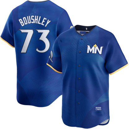 Minnesota Twins #73 Caleb Boushley City Connect Limited Baseball Jersey - Main View