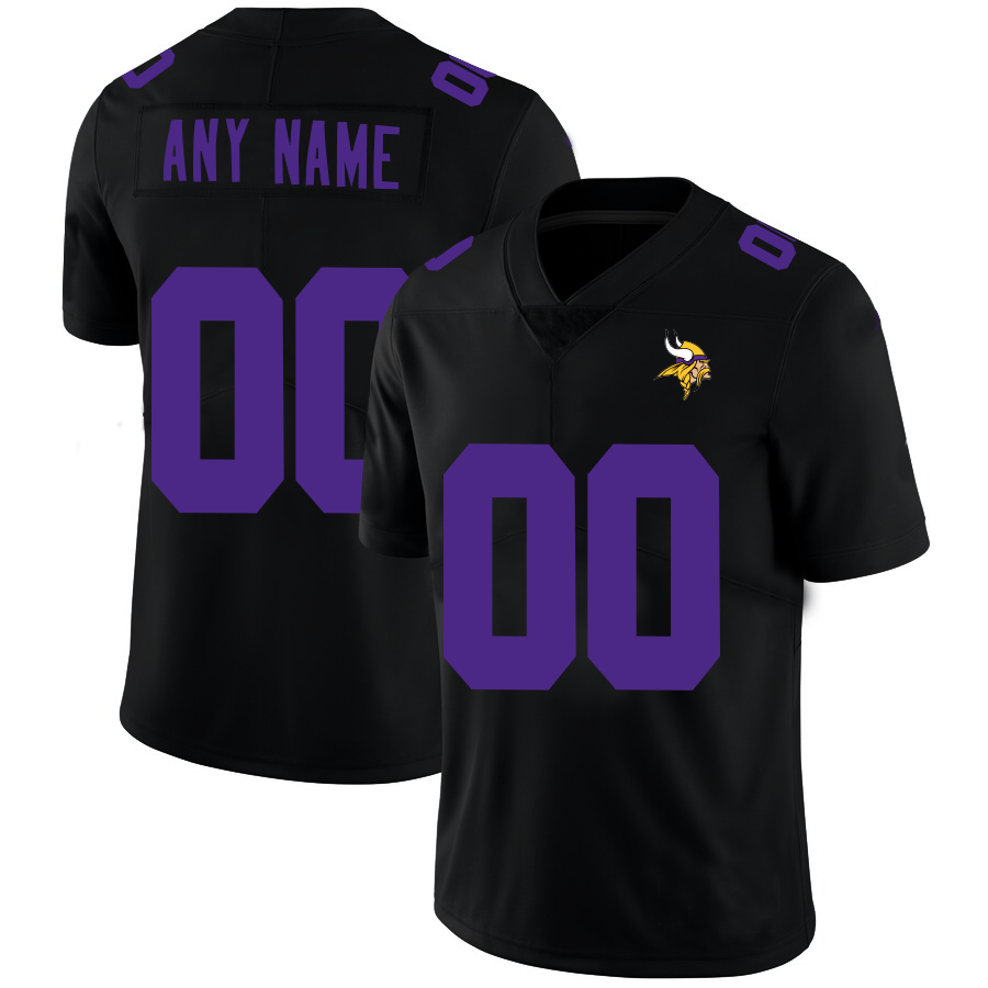 Custom MN.Vikings Football Jerseys Black American Stitched Name And Number Size S to 6XL Christmas Birthday Gift - Main View