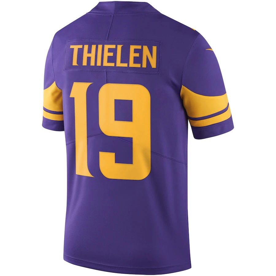 MN.Vikings #19 Adam Thielen Purple Vapor Untouchable Color Rush Limited Player Jersey Stitched American Football Jerseys - Main View