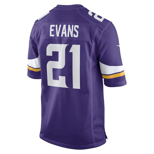 MN.Vikings #21 Akayleb Evans Purple Game Player Jersey Stitched American Football Jerseys - Main View