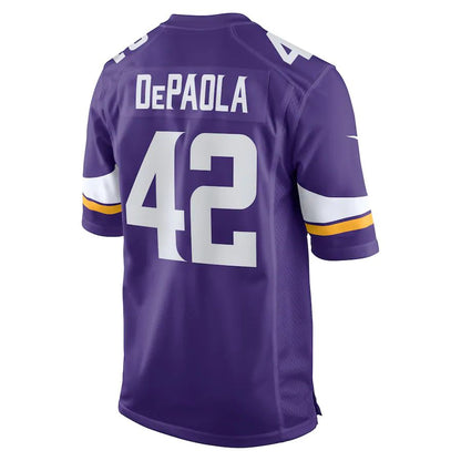 MN.Vikings #42 Andrew DePaola Purple Game Jersey Stitched American Football Jerseys - Main View