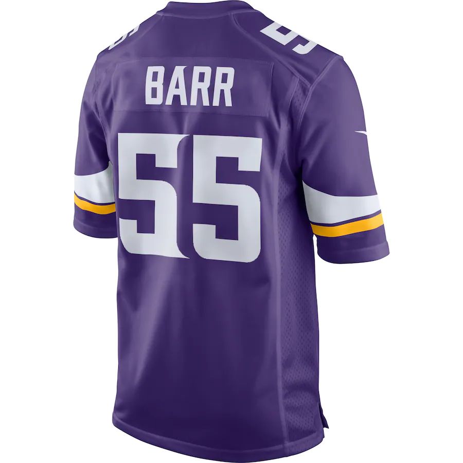 MN.Vikings #55 Anthony Barr Purple Game Jersey Stitched American Football Jerseys - Main View