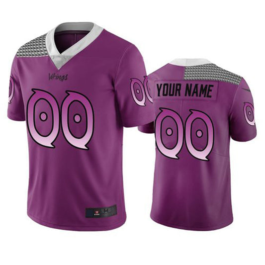 Custom MN.Vikings Purple Vapor Limited City Edition Jersey Stitched Jerseys Football Jerseys - Main View