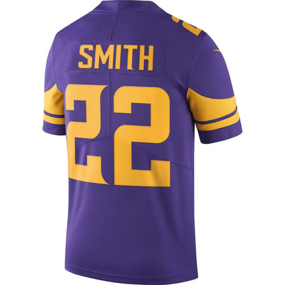 MN.Vikings #22 Harrison Smith Purple Vapor Untouchable Color Rush Limited Player Jersey Stitched American Football Jerseys - Main View