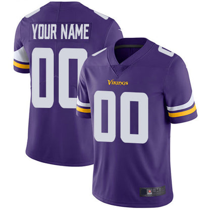 Custom MN.Vikings Home Purple Vapor Untouchable Limited Jersey Stitched Jerseys American Football Jerseys - Main View