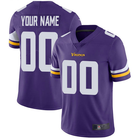 Custom MN.Vikings Home Purple Vapor Untouchable Limited Jersey Stitched Jerseys American Football Jerseys - Main View