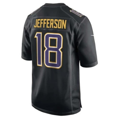 MN.Vikings #18 Justin Jefferson Chase - Black American Football Jerseys - Main View