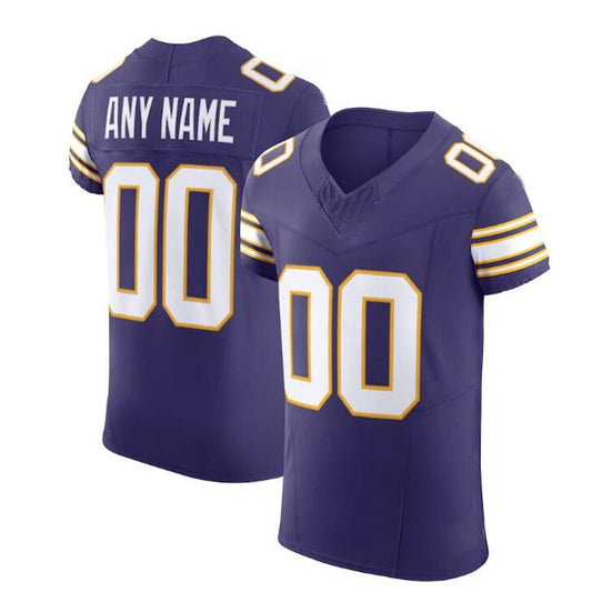 Custom MN.Vikings Purple Vapor F.U.S.E. Elite Jersey Stitched Jerseys American Football Jerseys - Main View
