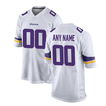 Custom MN.Vikings White Game Jersey Stitched Jerseys American Football Jerseys - Main View
