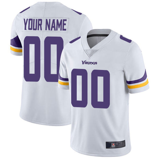 Custom MN.Vikings Road White Vapor Untouchable Limited Jersey Stitched Jerseys American Football Jerseys - Main View