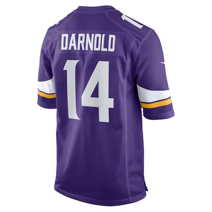 MN.Vikings #14 Sam Darnold Team Game Jersey - Purple American Football Jerseys - Main View