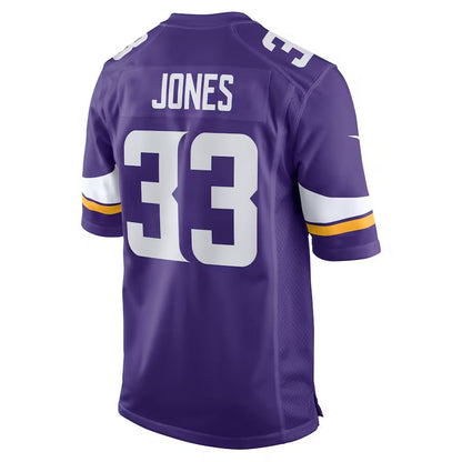 MN.Vikings #33 Aaron Jones Game Player Jersey - Purple American Football Jerseys - Main View